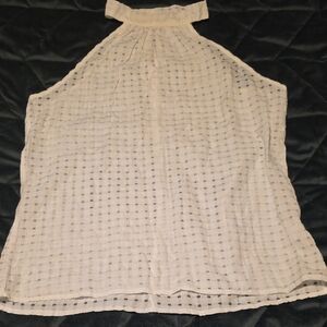 Women's White Sleeveless Top